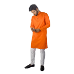 Men's Cotton Blend Solid Kurta pyjama set with Full Sleeves, Regular Fit, Pajama included in packageMen's Cotton Blend Solid Kurta pyjama set with Ful